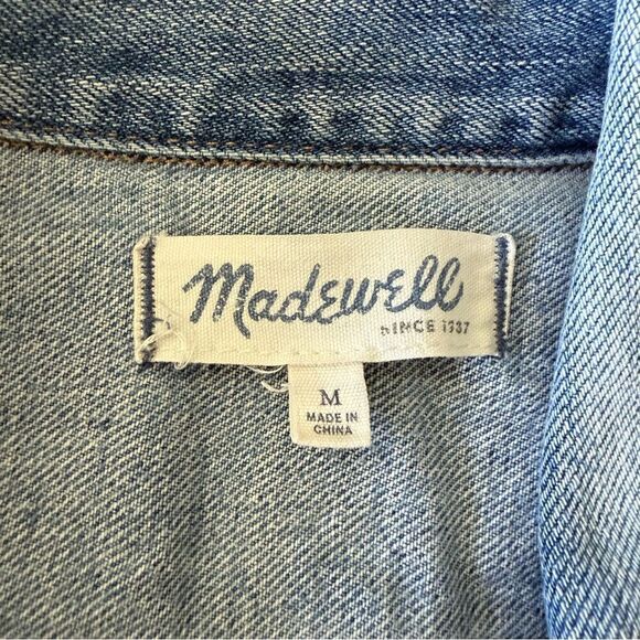 Madewell Custom Rhinestone Cowgirl Bachelorette Disco Fringe Jean Jacket Size M - Picture 10 of 10